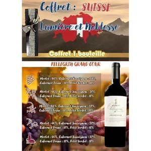 Pellegrin Grand Cour Rouge 2022 Genève AOC
Cabernet Franc et Cabernet Sauvigon
Jean-Pierre Pellegrin - Coffret Noel de 1 Bout