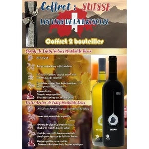 1 Bout Syrah de Fully 2022 Valais AOC
1 Bout Petite Arvine de Fully 2023 Valais AOC
Mathilde Roux Coffret Noel de 2 bout