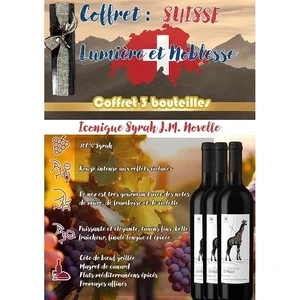 Iconique Syrah VDP Suisse
J.M. Novelle 2019 Coffret Noel de 3 Bout